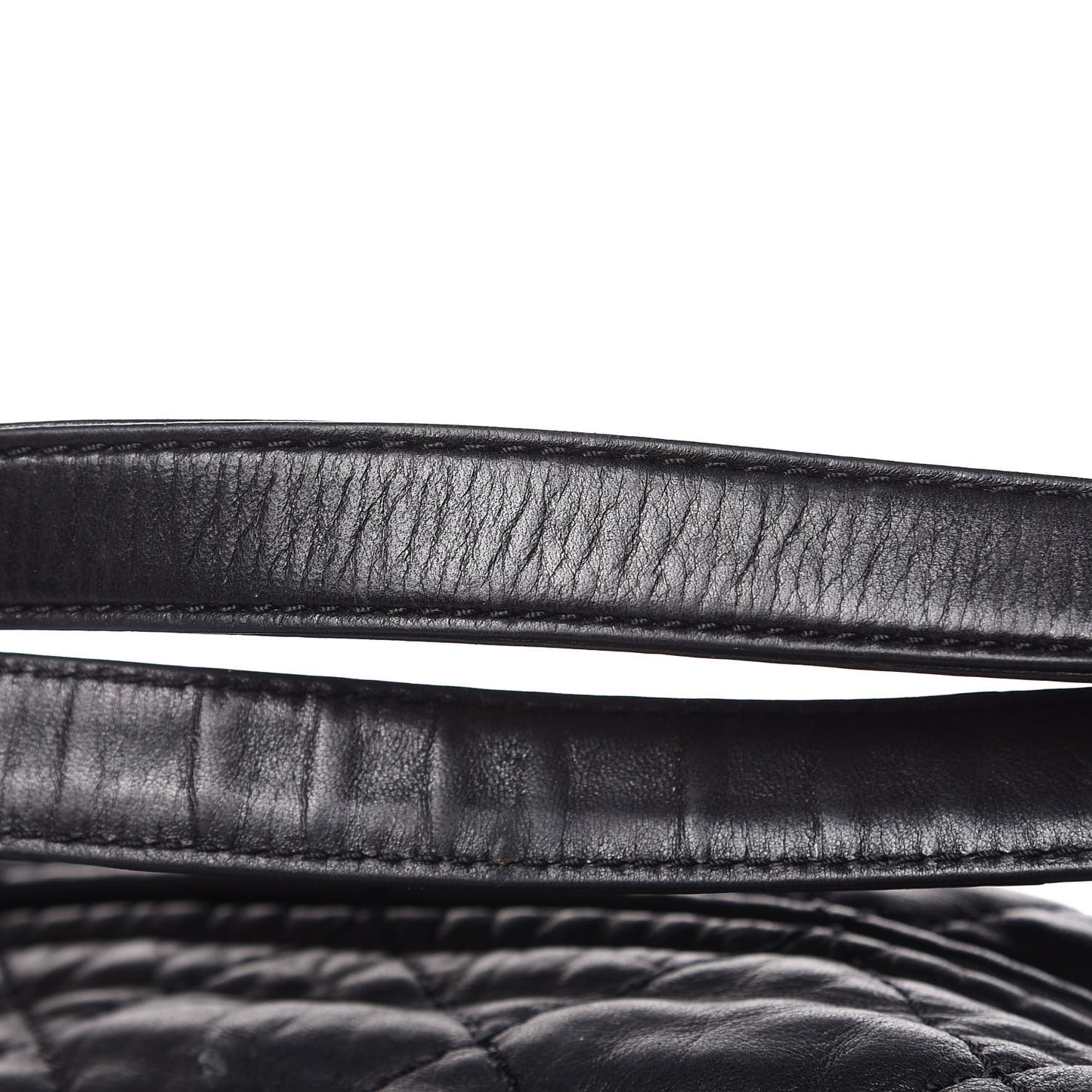 Lambskin Quilted Cloudy Bundle Hobo Black