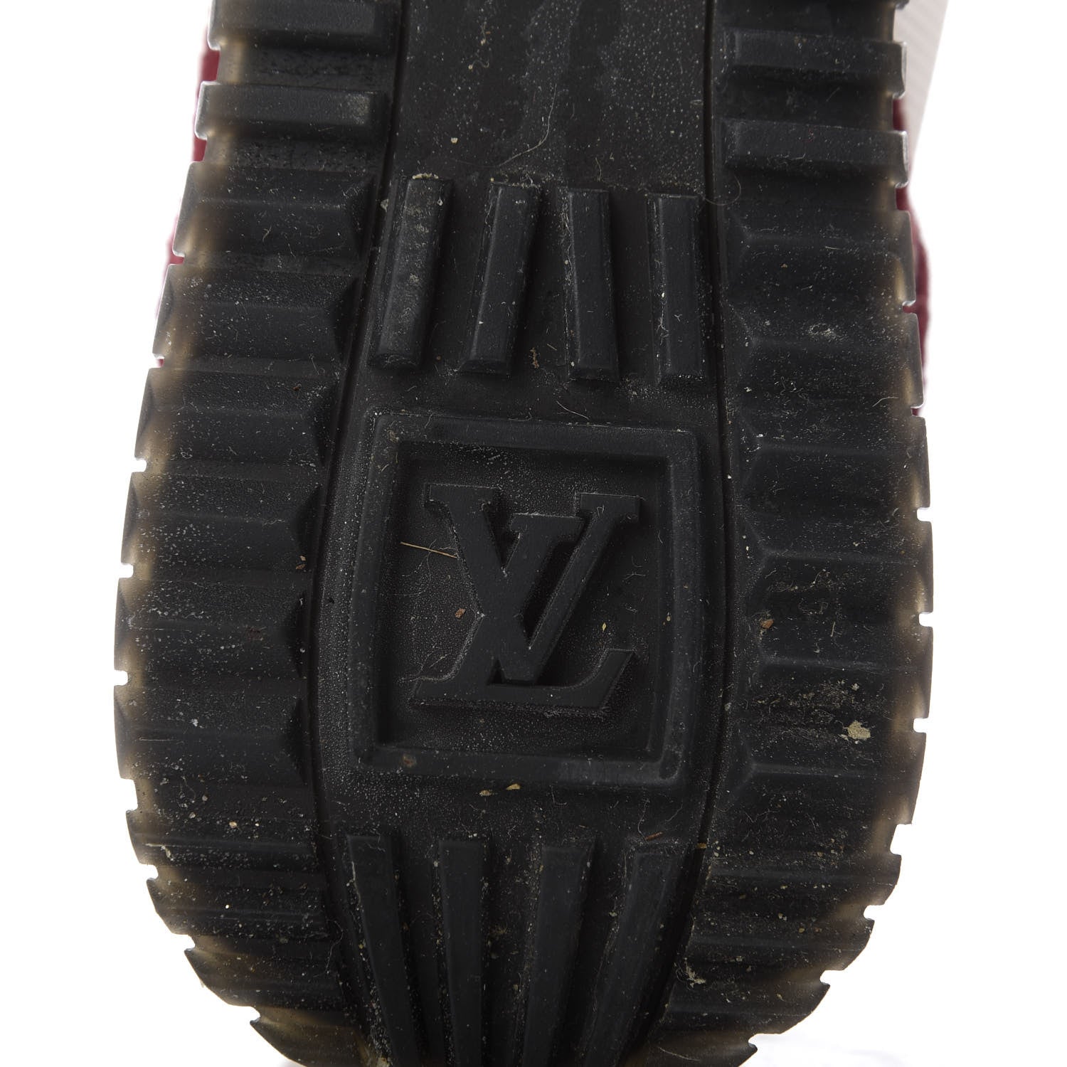 Louis Vuitton Suede Calfskin Run Away Sneakers 35 Burgundy White 8 of 11