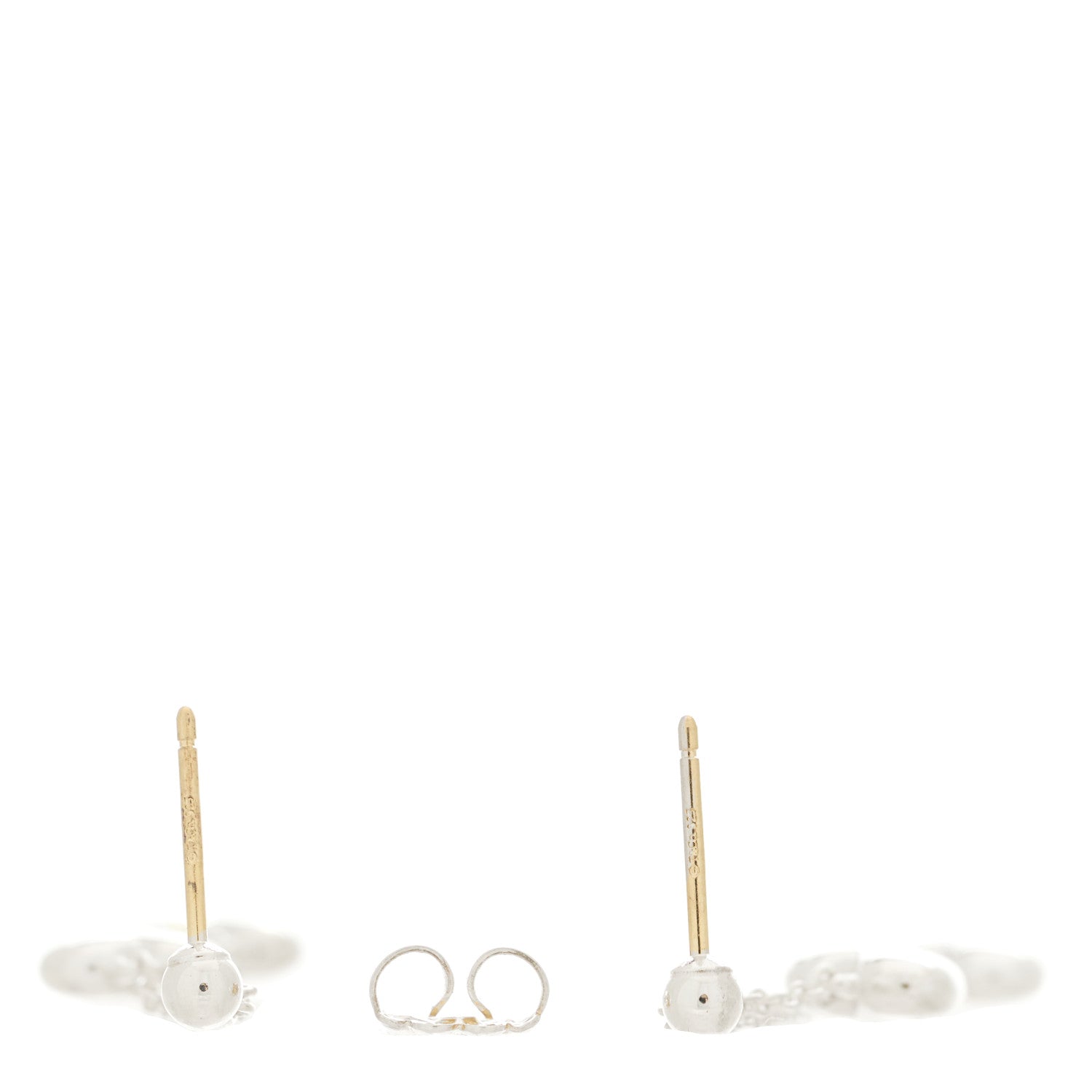 Tiffany Sterling Silver Double Heart Drop Earrings 4 of 5
