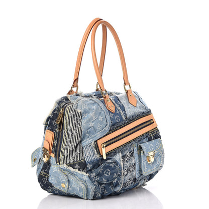 Louis Vuitton Denim Patchwork Bowly Blue 3 of 6