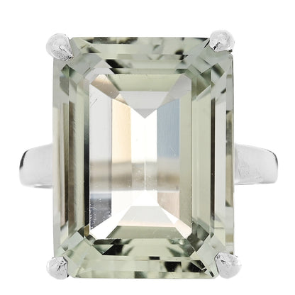 Tiffany Sterling Silver Green Quartz Sparklers Cocktail Ring 48 4.5 1 of 5