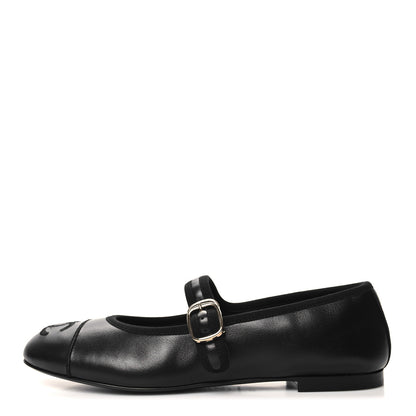 Chanel Lambskin Mary Jane Flats 36 Black 1 of 9