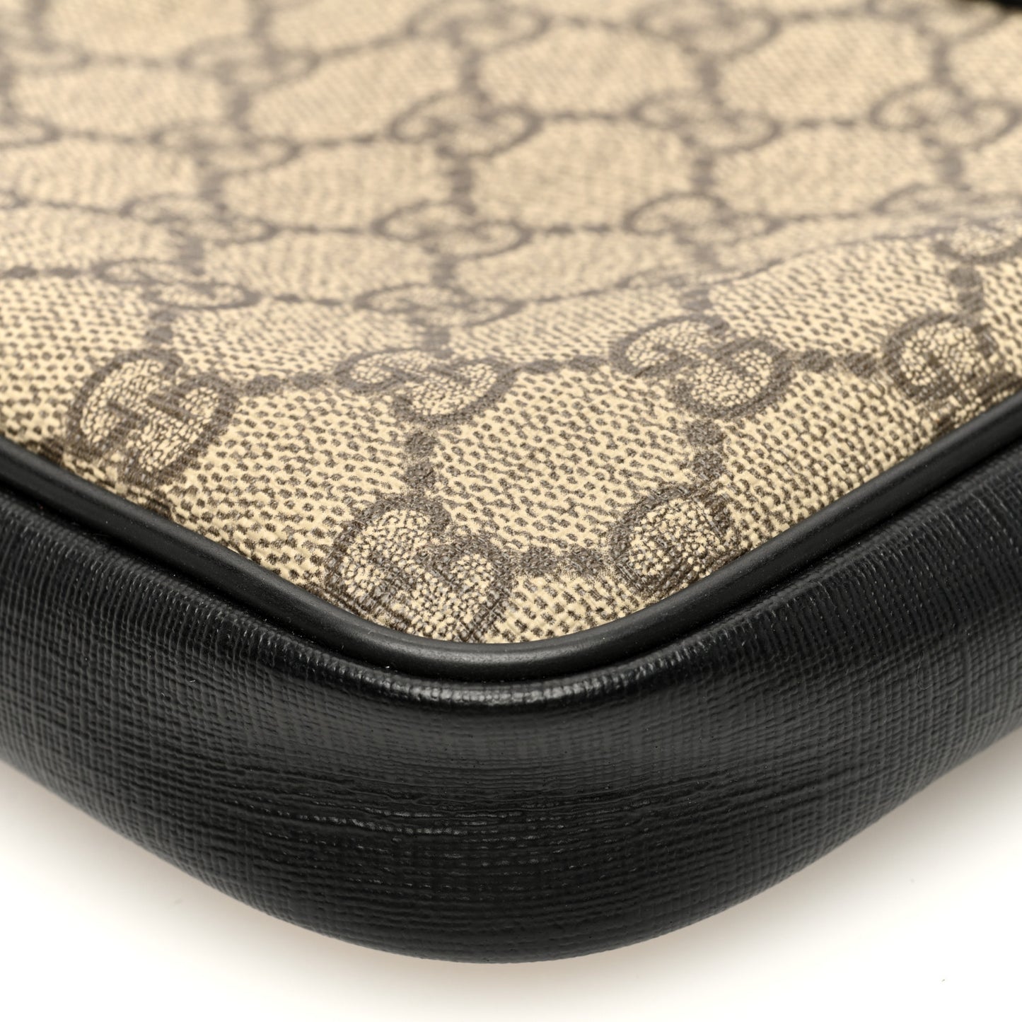 GG Supreme Monogram Web Belt Bag Black