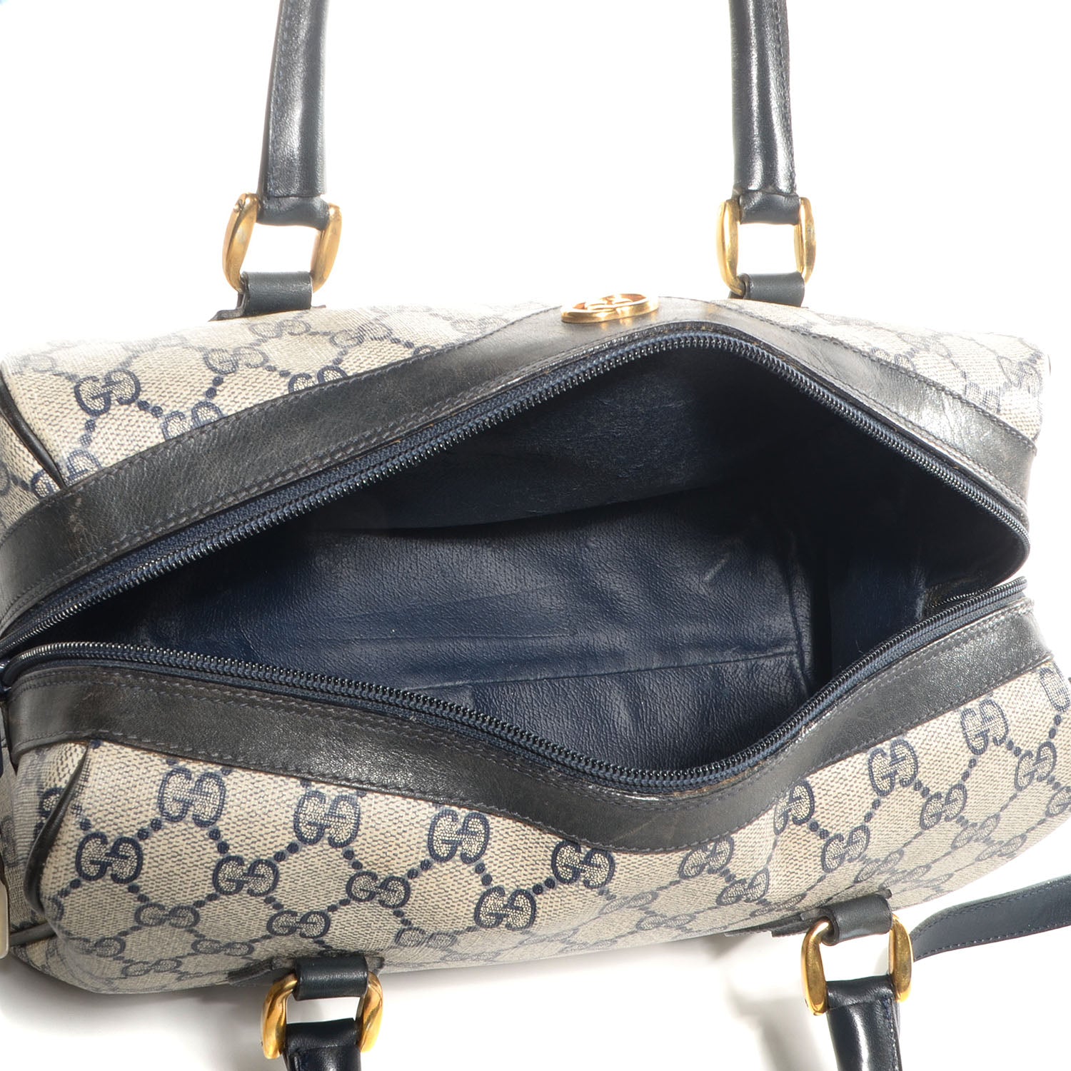 Gucci Monogram Medium Boston Navy 5 of 7