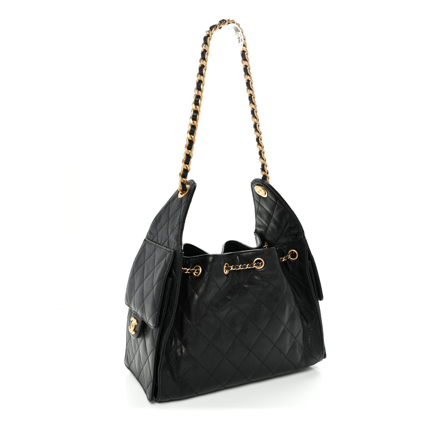 Caviar Quilted Small Chanel 25 Handbag Black