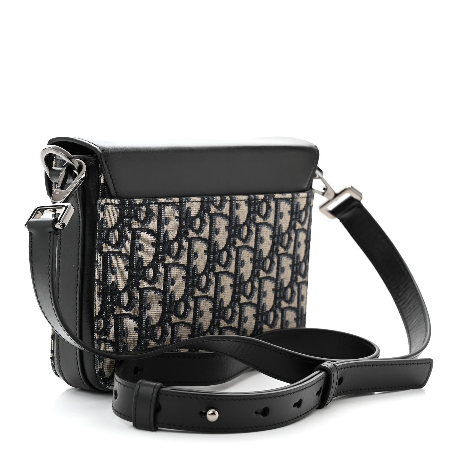 Christian Dior Oblique Smooth Calfskin Messenger Beige Black 3 of 12