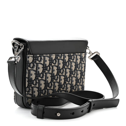 Christian Dior Oblique Smooth Calfskin Messenger Beige Black 3 of 12