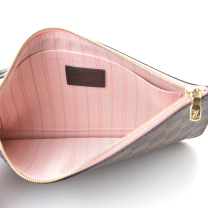 Louis Vuitton Damier Ebene Neverfull MM GM Pochette Rose Ballerine 5 of 8