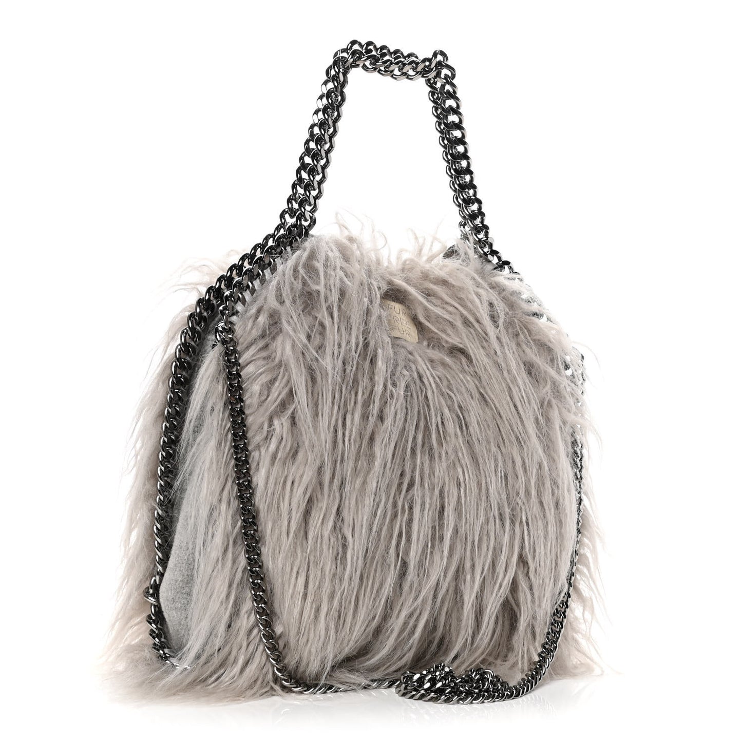 Eco Fur Mini Falabella Tote Grey