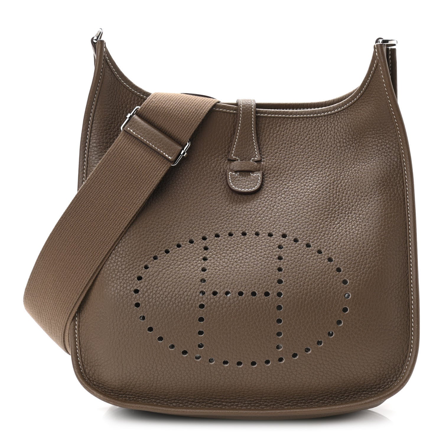 Hermes Taurillon Clemence Evelyne III PM Etoupe 1 of 11