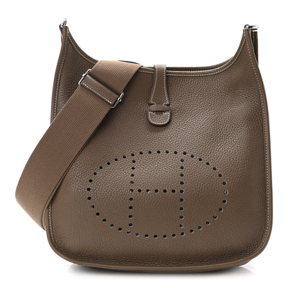 Hermes Taurillon Clemence Evelyne III PM Etoupe 1 of 11