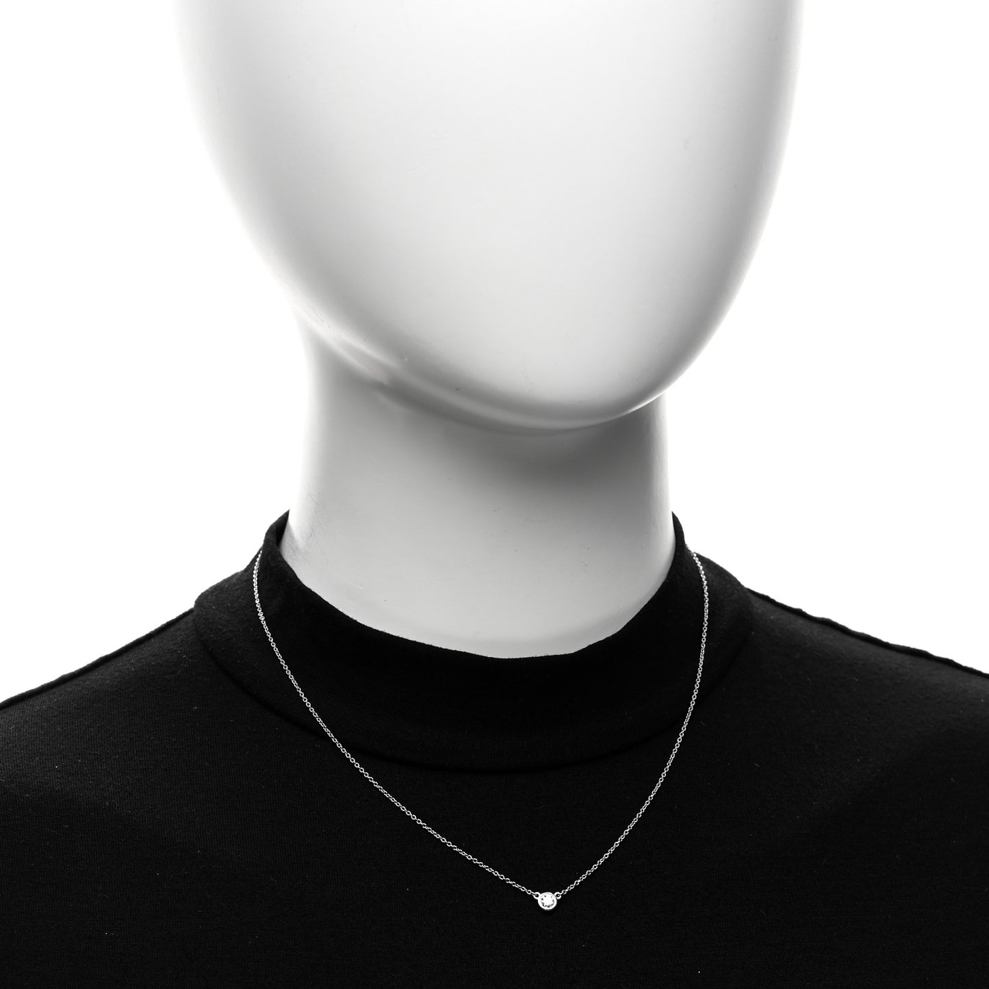 Platinum Diamond .17ct Elsa Peretti Diamonds By The Yard Pendant Necklace