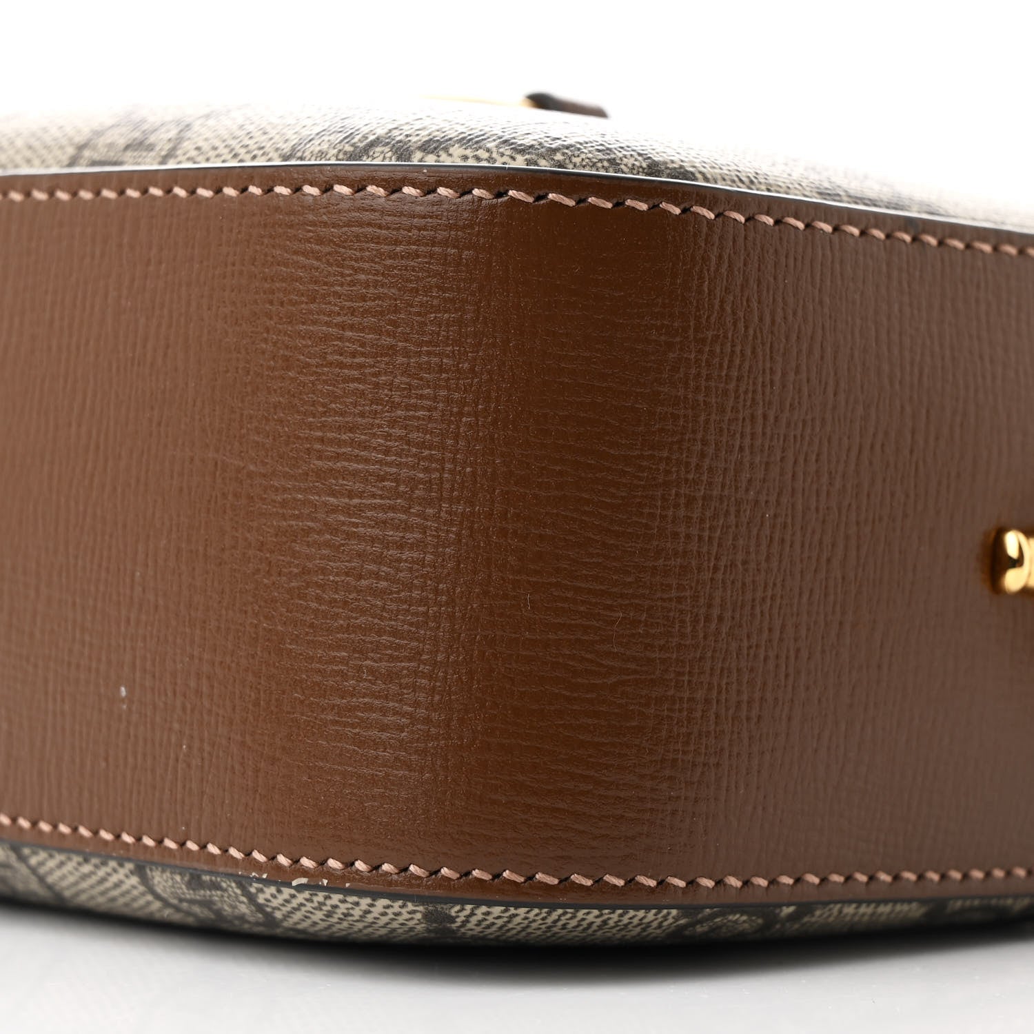 Gucci GG Supreme Monogram Mini Horsebit 1955 Camera Shoulder Bag Beige Brown Sugar 10 of 11
