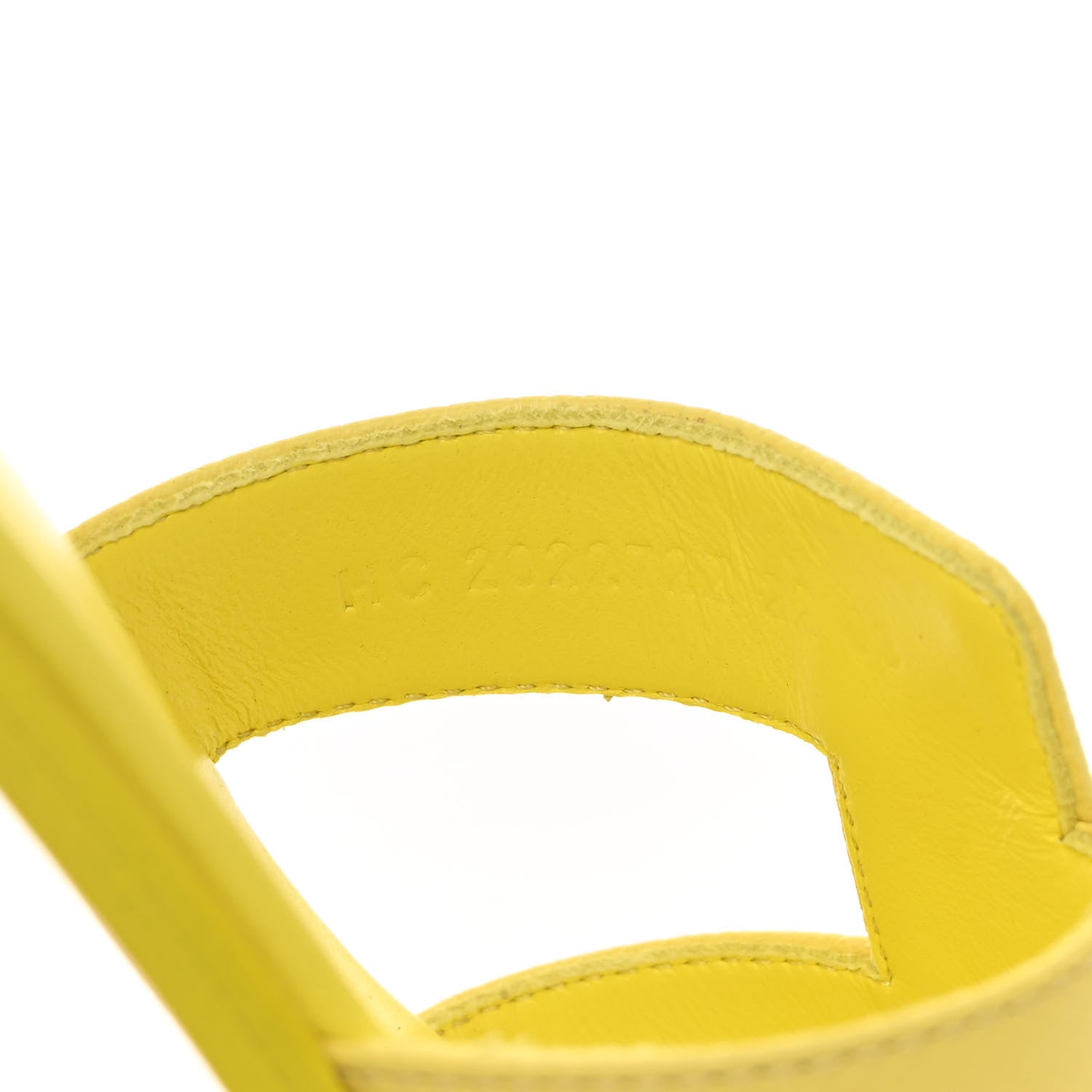 Hermes Epsom Oran Sandals 38 Jaune Pollen 8 of 10