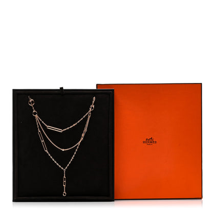 Hermes 18K Rose Gold Diamond Chaine d'Ancre Chaos Necklace 5 of 5