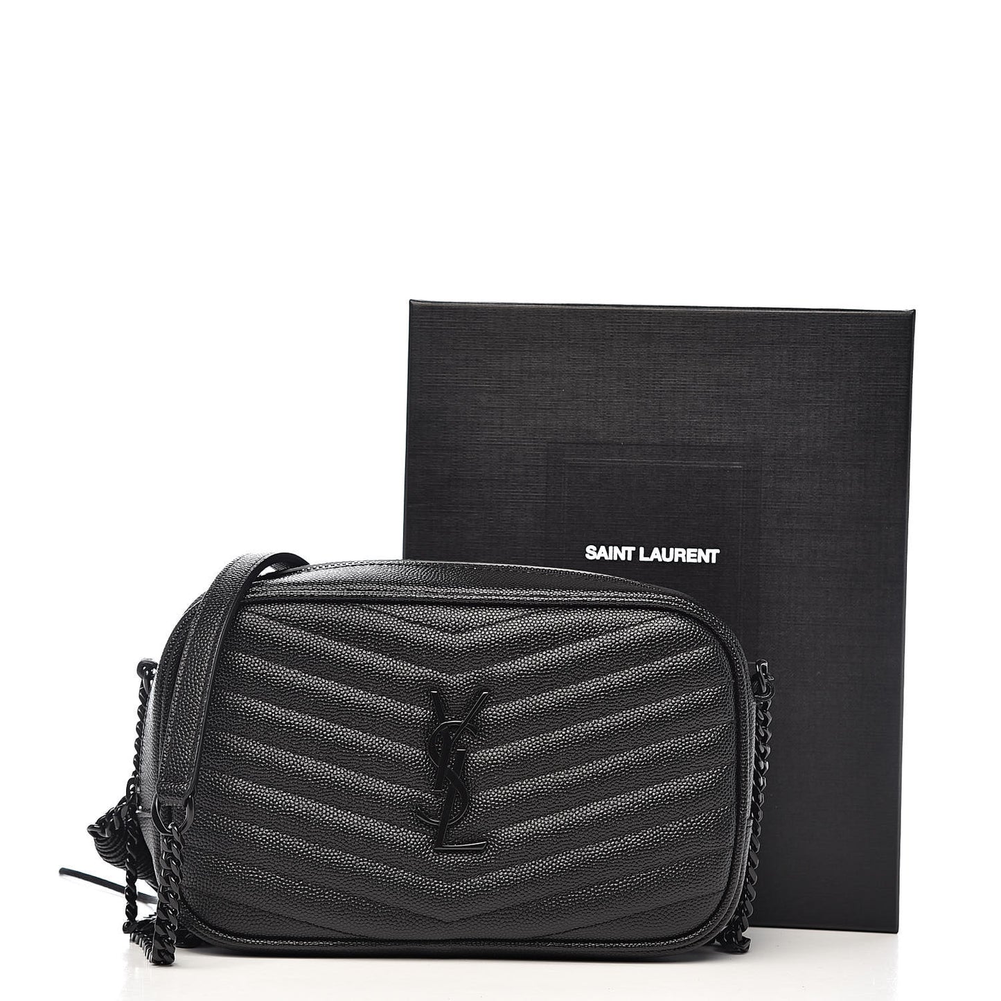 Grain De Poudre Matelasse Monogram Mini Lou Camera Bag Black