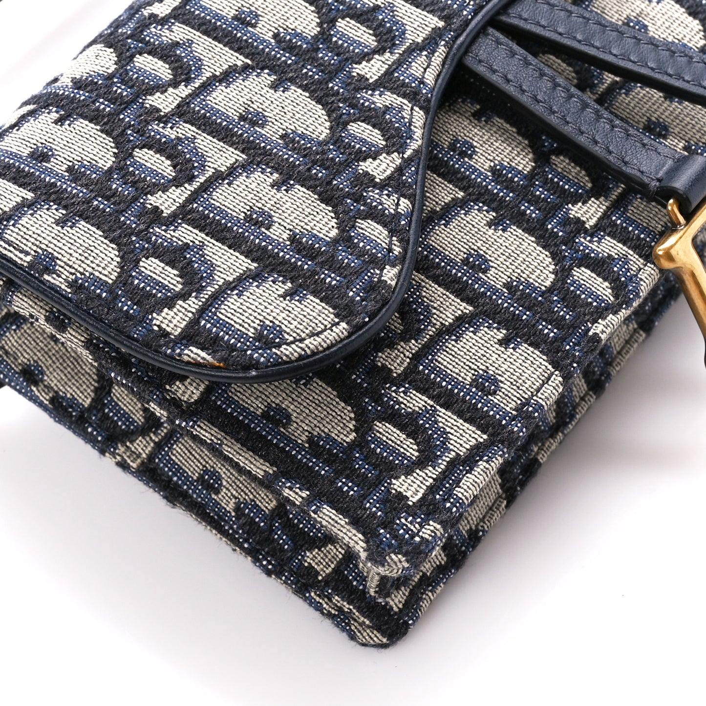 Oblique Saddle Belt Bag Blue