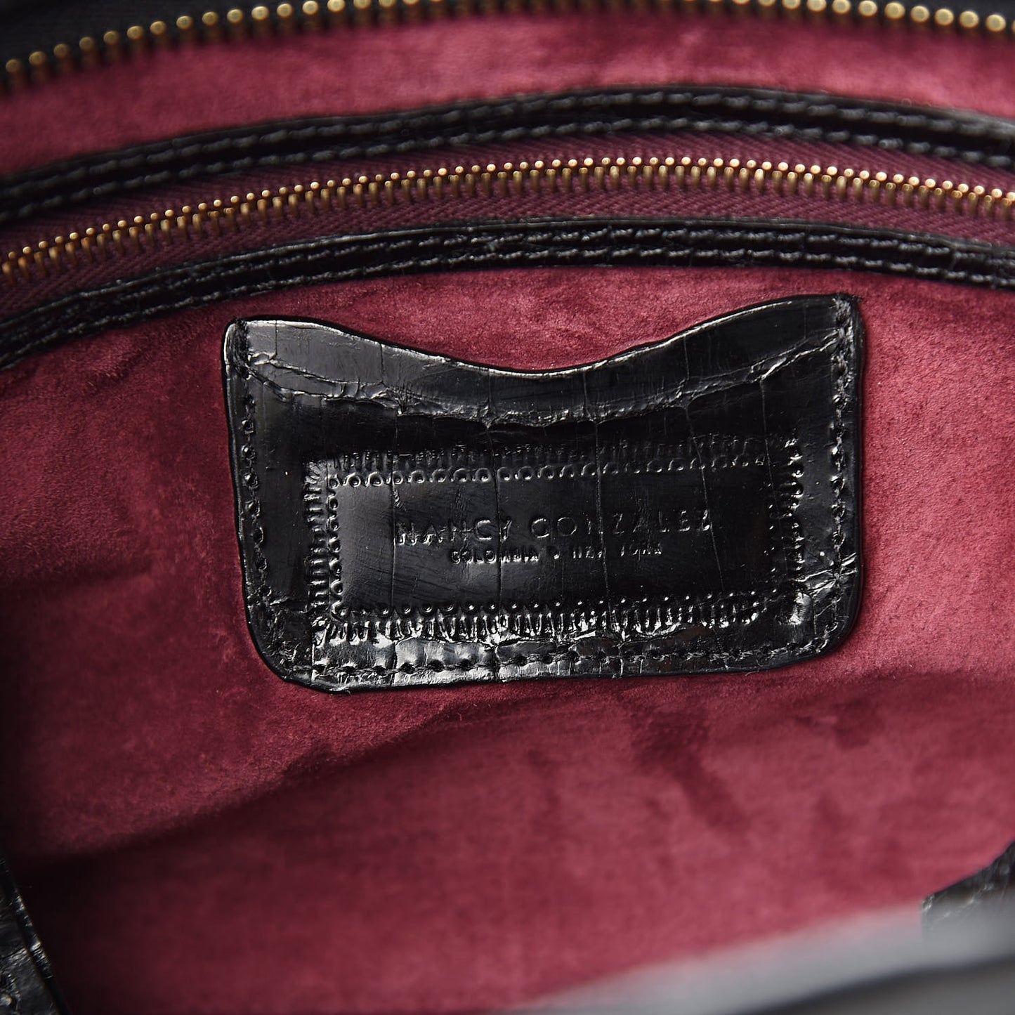 Crocodile Shoulder Bag Black