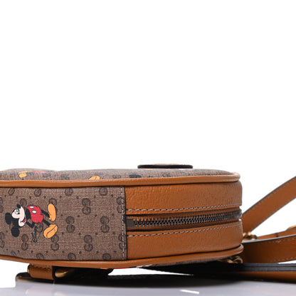Gucci X DISNEY Mini Vintage GG Supreme Monogram Mickey Mouse Round Backpack Beige Vintage Sun Oil 8 of 8