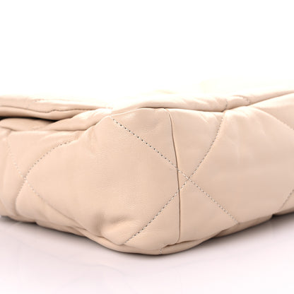 Chanel Lambskin Quilted Large Chanel 19 Flap Beige 8 of 9