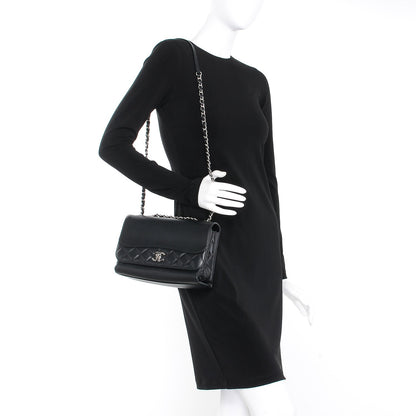 Chanel Calfskin Small Tramezzo Flap Black 2 of 8