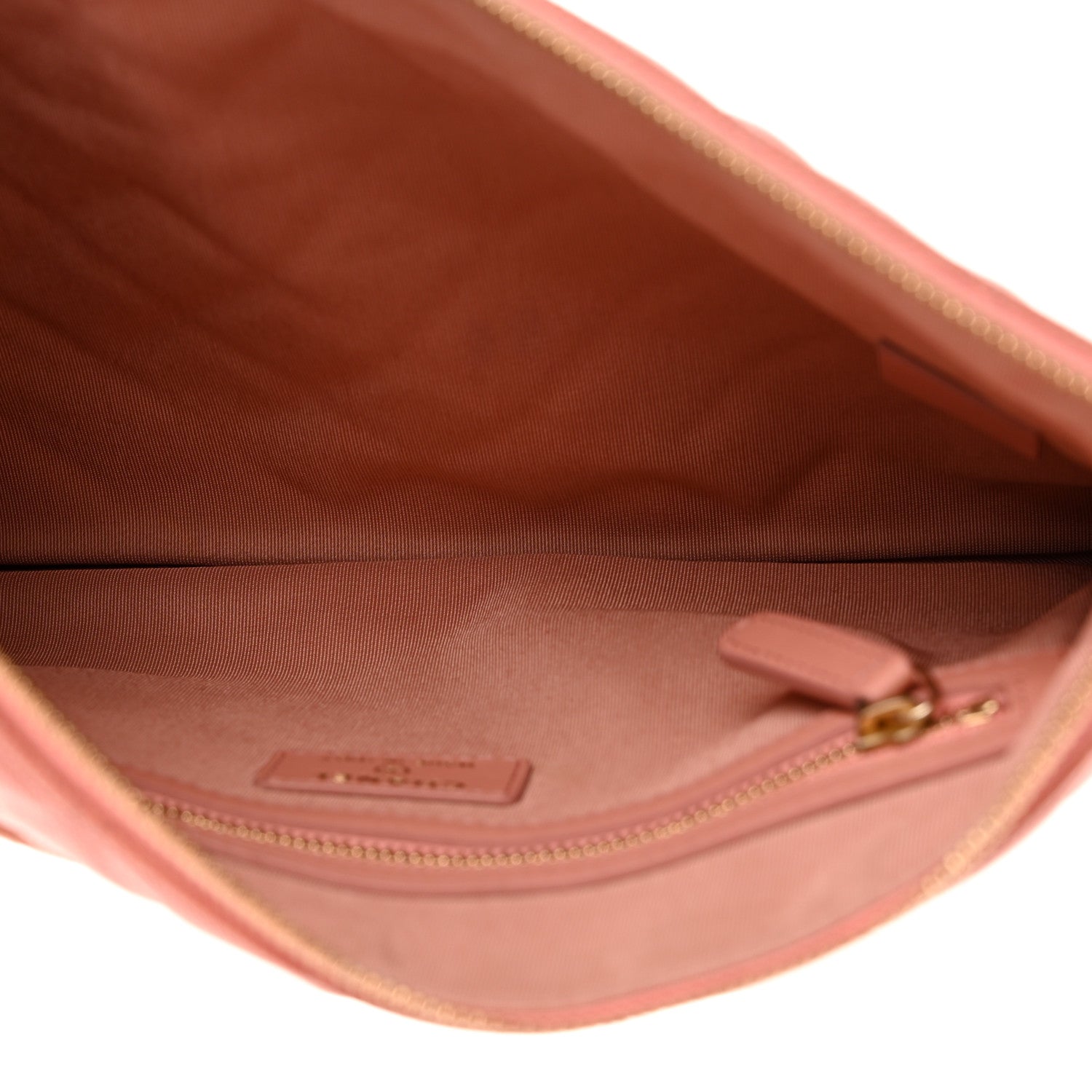 Chanel Caviar Quilted Ombre Medium Cosmetic Case Coral 5 of 9
