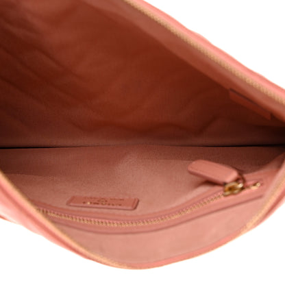 Chanel Caviar Quilted Ombre Medium Cosmetic Case Coral 5 of 9