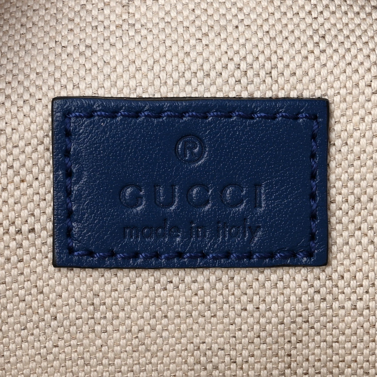 Gucci Calfskin GG Tennis Embossed Pocket Belt Bag 90 Intense Metal Blue 6 of 11