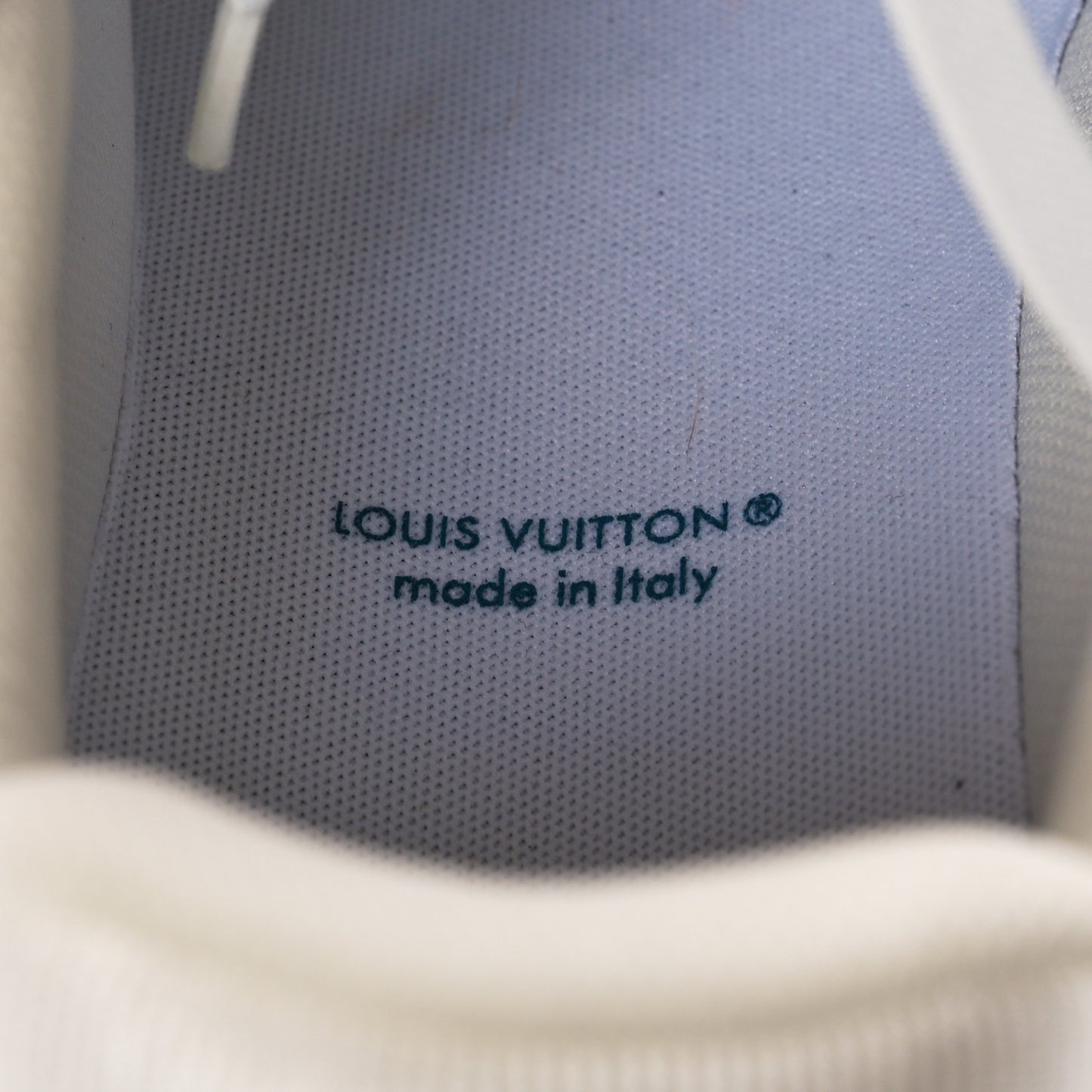 Monogram Denim Mens Trainer Sneakers 8.5 Blue