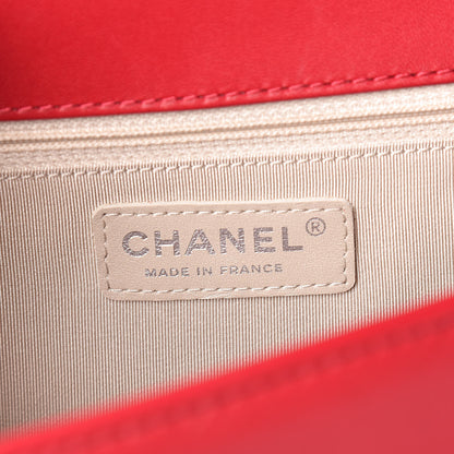 Chanel Perforated Lambskin Quilted New Medium Boy Flap Dark Pink 6 of 13