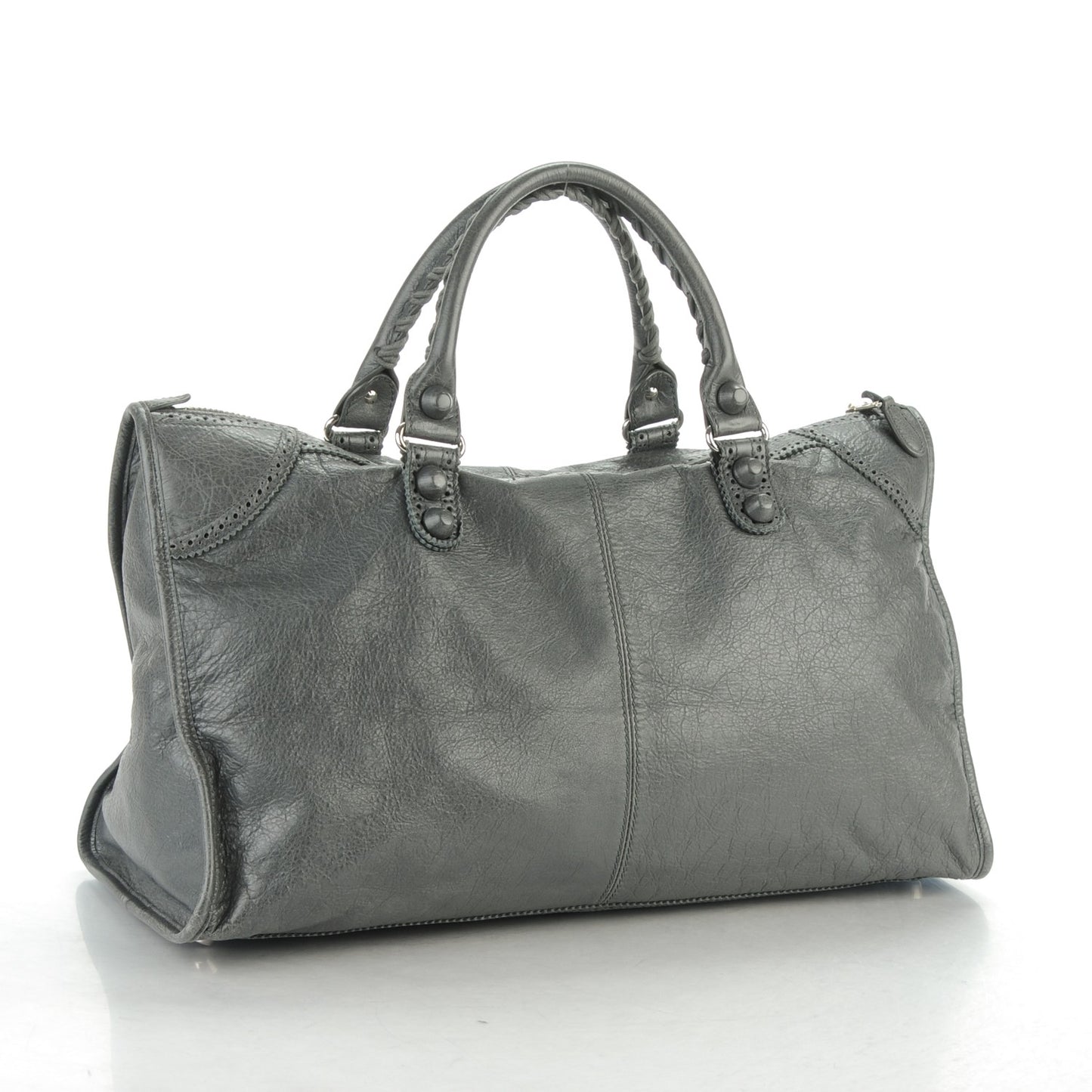 Agneau Giant Brogues Hardware Work Gris Tarmac