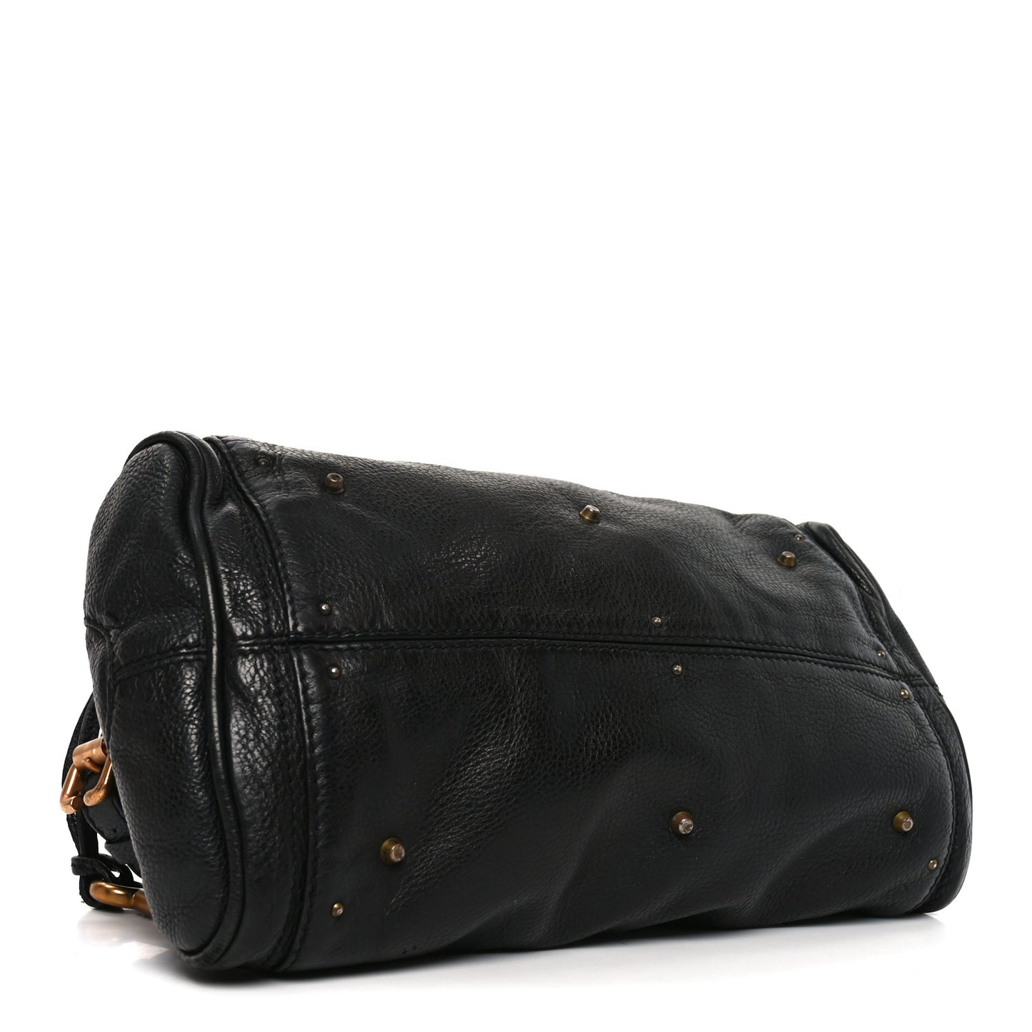 Calfskin Medium Paddington Satchel Black