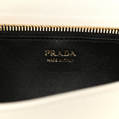 Prada Nappa Impunture Diagramme Chain Crossbody Bag Bianco 6 of 8