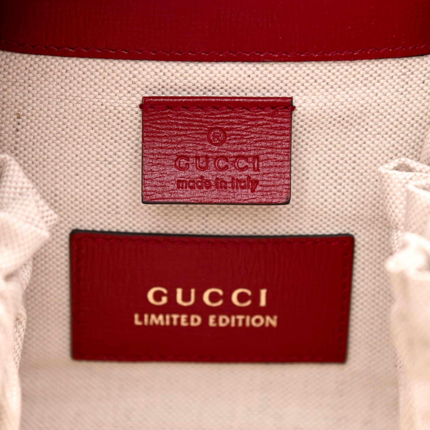 Gucci Textured Calfskin Mini Horsebit 1955 Foldover Top Handle Bag Red 6 of 10