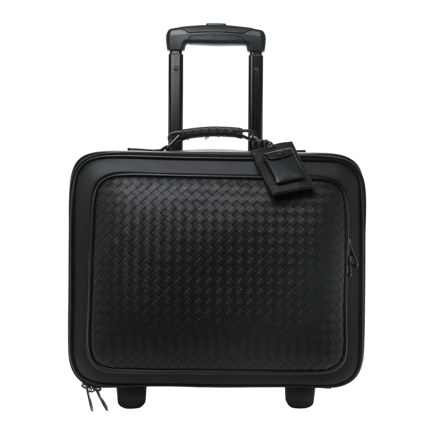 Nappa Intrecciato Carry On Luggage Black