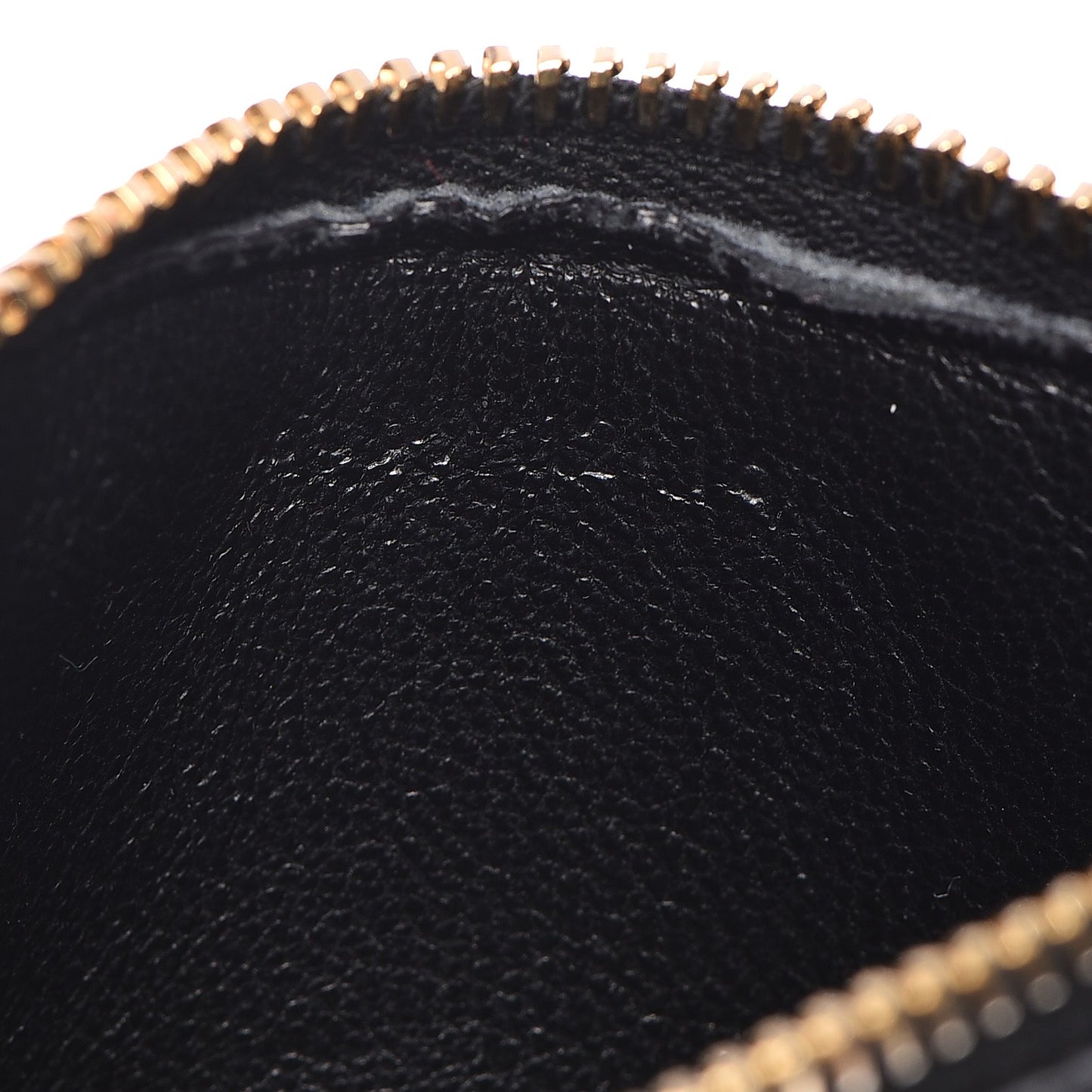 Calfskin 5 Fragments Zip Pouch Card Holder Black