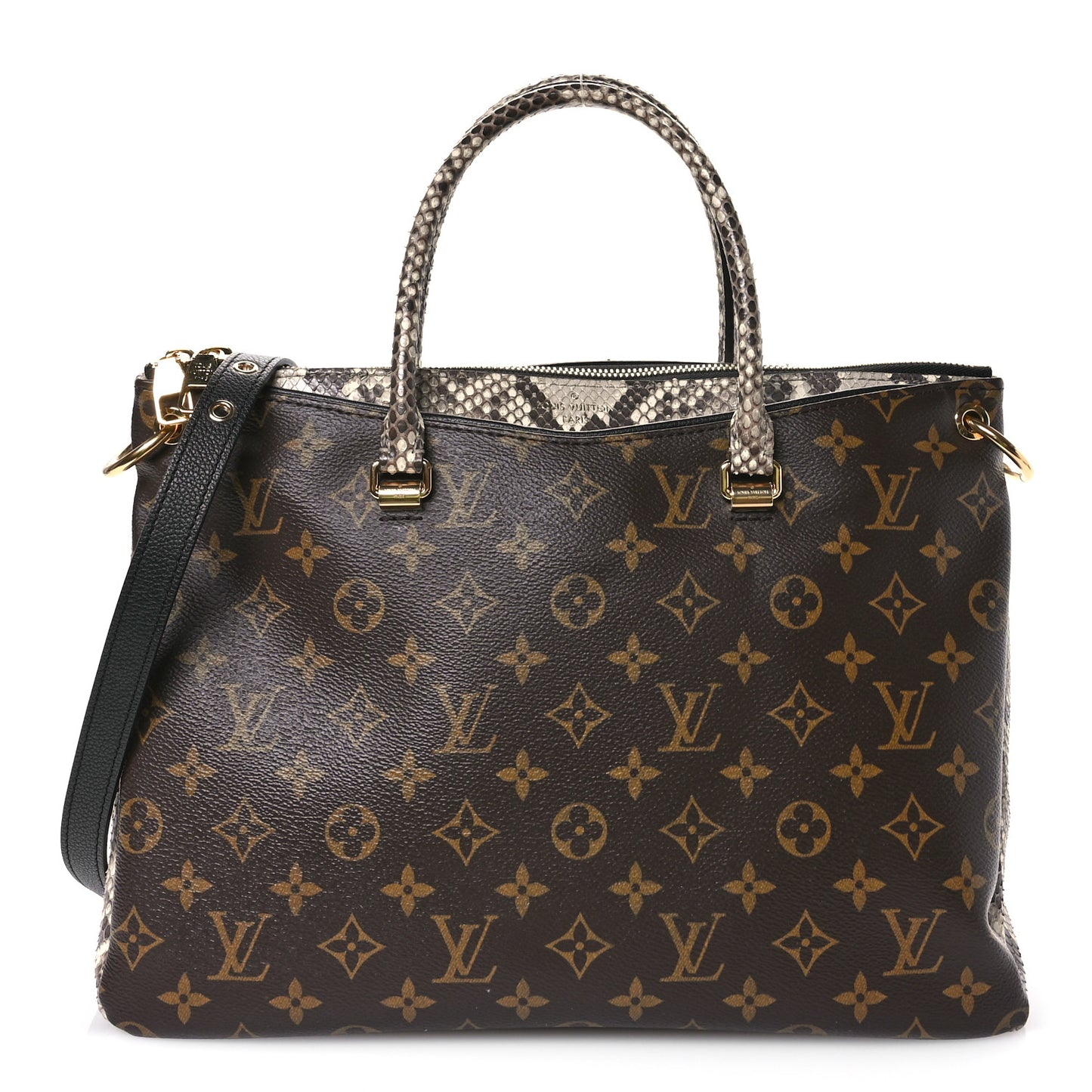 Snakeskin Monogram Pallas Black