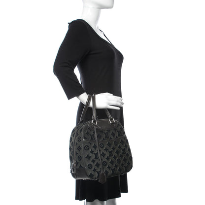 Louis Vuitton Monogram Suede Tuffetage Deauville Cube Gris 2 of 11