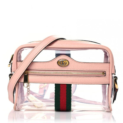 Gucci Vinyl Web Mini Ophidia Transparent Shoulder Bag Perfect Pink 1 of 13