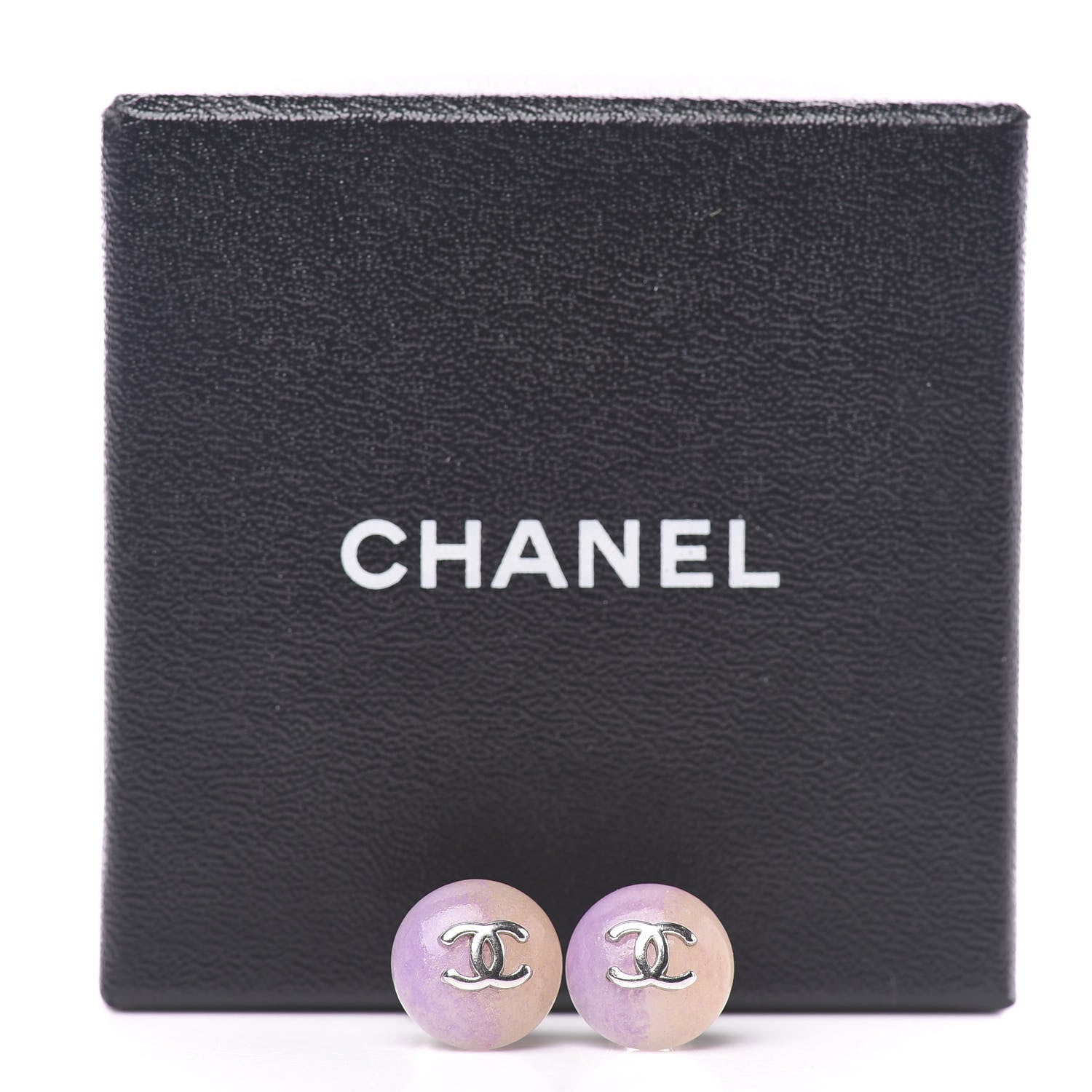 Chanel Resin CC Earrings Pink 5 of 5