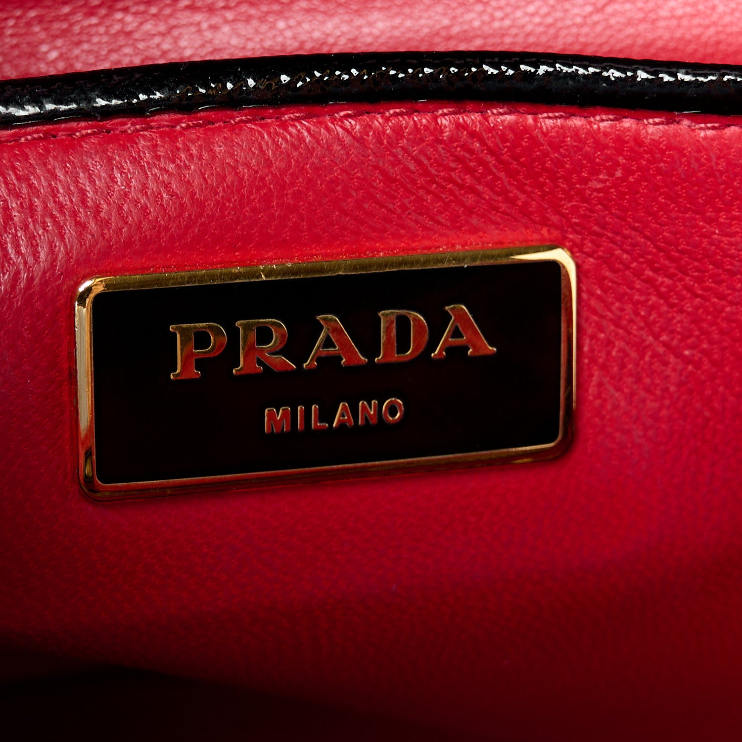 Prada Saffiano Vernice Open Promenade Tote Black Rosso 6 of 11