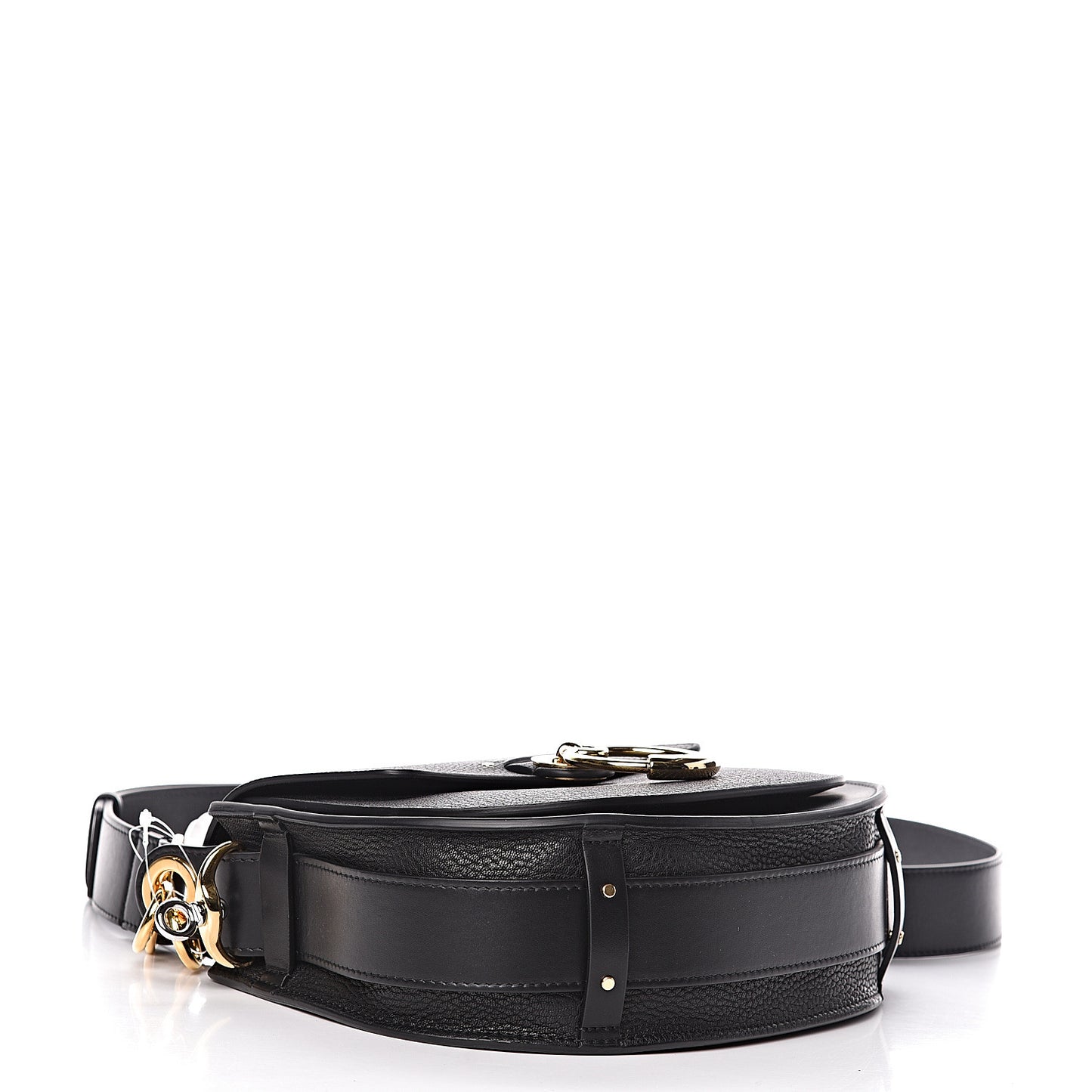 Grained Calfskin Large Tess Bag Black