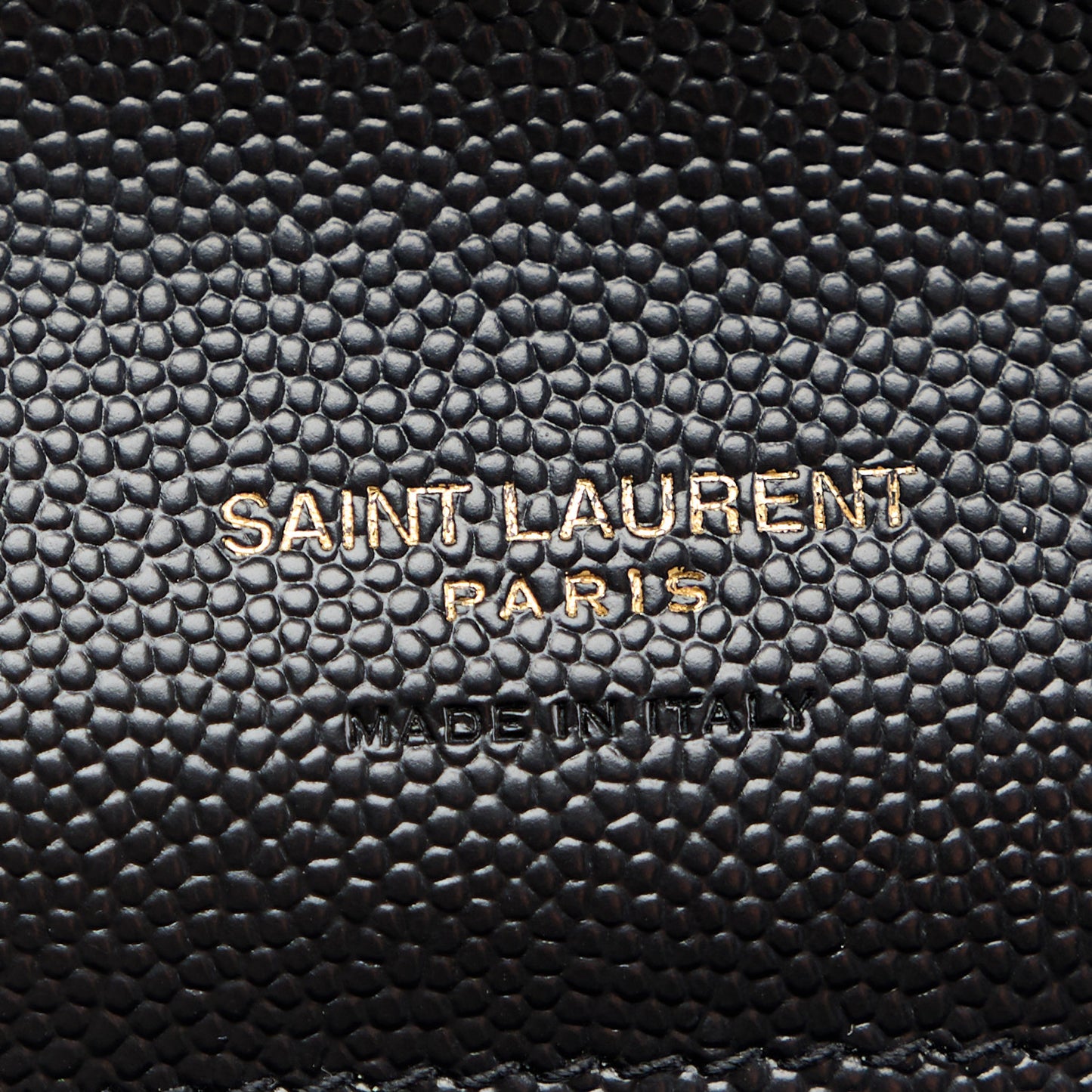 Grain De Poudre Textured Mixed Matelasse Triquilt Monogram Clutch Black