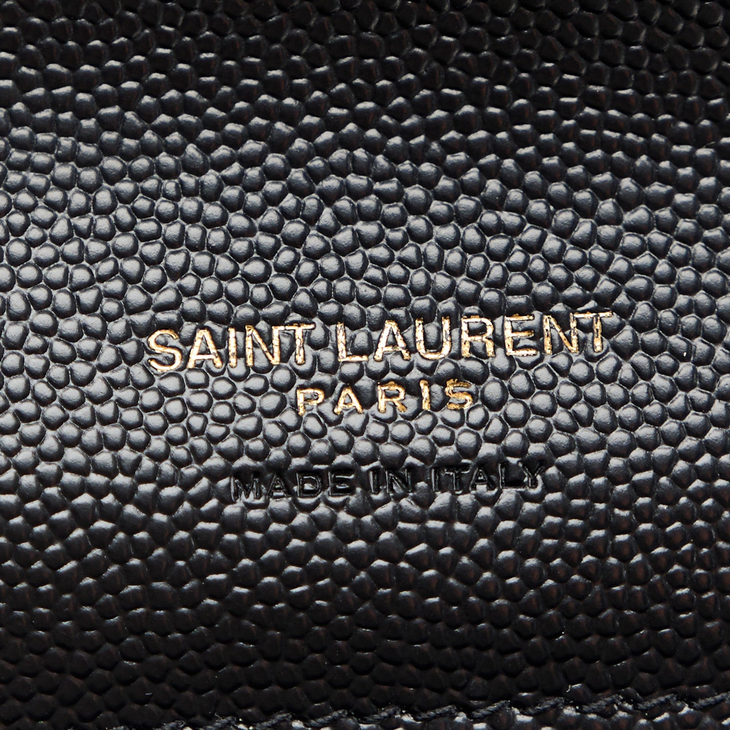 Saint Laurent Grain De Poudre Textured Mixed Matelasse Triquilt Monogram Clutch Black 6 of 11