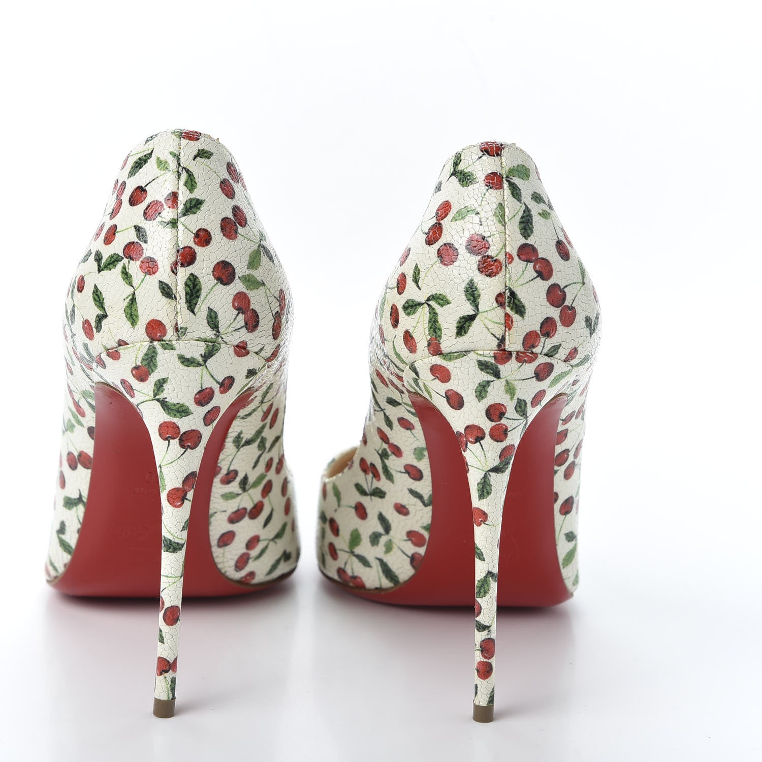 Christian Louboutin Calf Caviar Cerise Pigalle Follies 100 Pumps 40 Latte 6 of 8