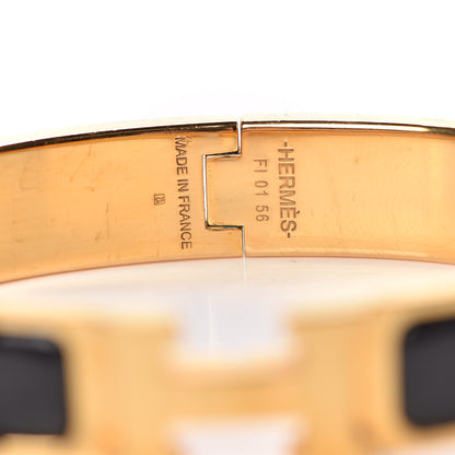 Hermes Enamel Narrow Clic Clac H Bracelet GM Black 4 of 5