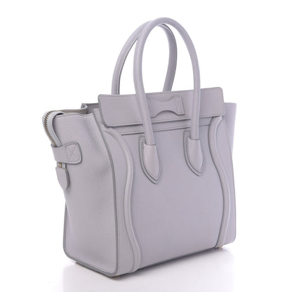 Celine Drummed Calfskin Micro Luggage Magnolia 3 of 12