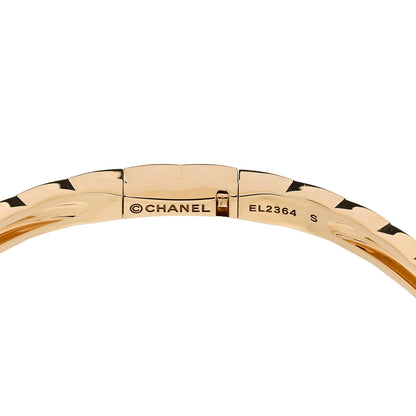 Chanel 18K Yellow Gold Mini Coco Crush Bangle Bracelet S 3 of 3