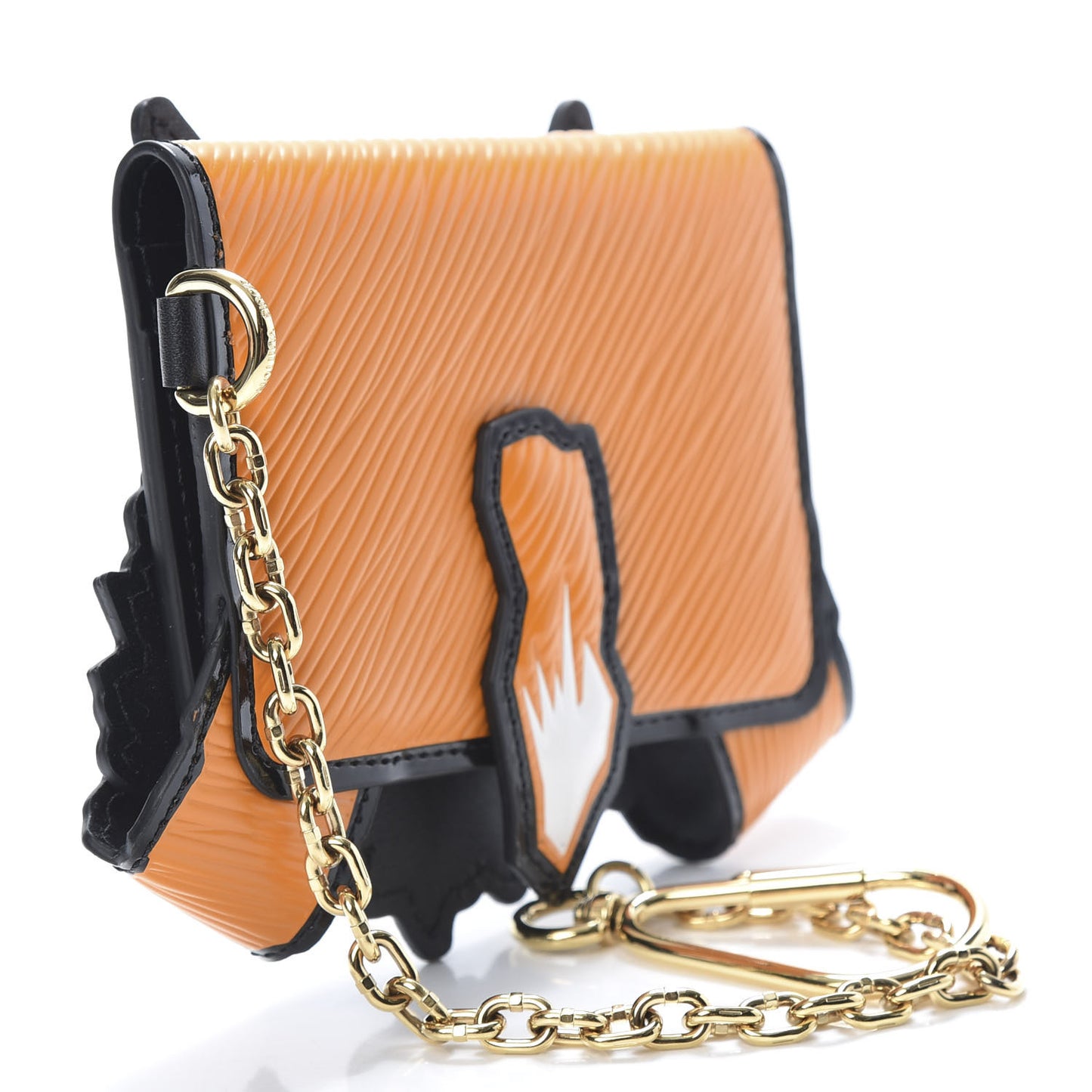 Epi Calfskin Grace Catogram Cat Card Holder Orange