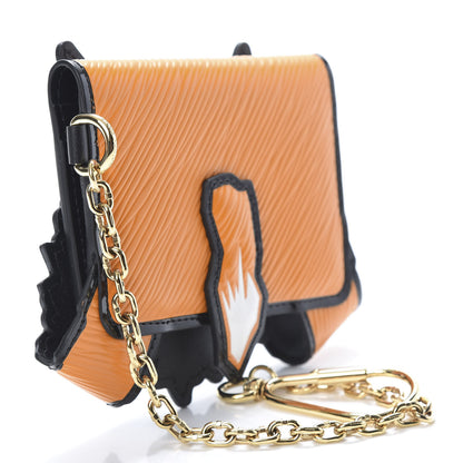 Louis Vuitton Epi Calfskin Grace Catogram Cat Card Holder Orange 3 of 8